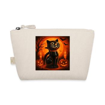 Grusel Katze Halloween Geschenk - Bio-Täschchen - Natur - Vorne