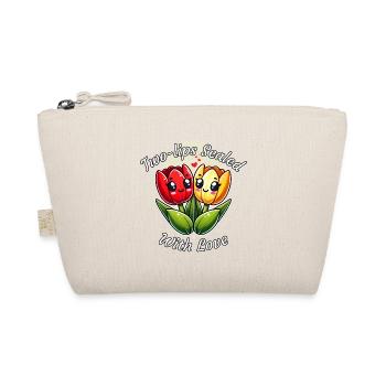 Kawaii Tulips Two-lips Sealed With Love  - Organic Pouch - nature - Front