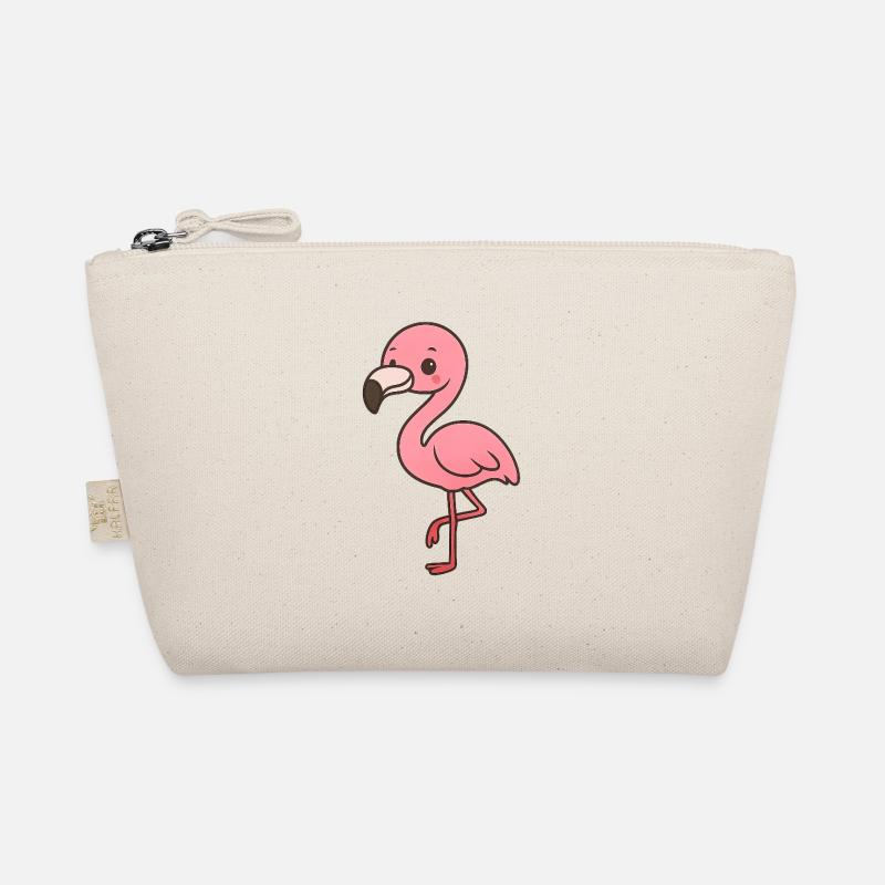 Verspielter Flamingo mit Witz - Bio-Täschchen - Natur