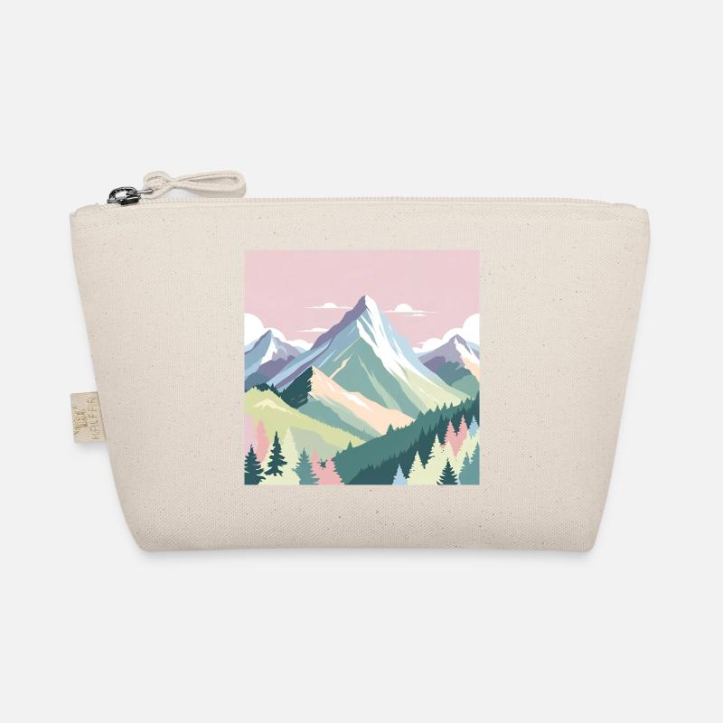 Abstrakte Berglandschaft mit Pastellfarben - Bio-Täschchen - Natur