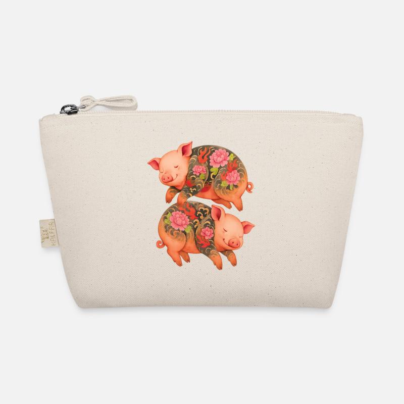 Floating Tattooed Piglets – Double Zen Ink Organic Pouch