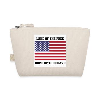 Patriotische amerikanische Flagge mit fettem Text - Bio-Täschchen - Natur - Vorne