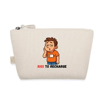 Kiss Me to recharge Me - Organic Pouch - nature - Front