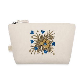 Tropical Leaves and Flowers Pattern - Organic Pouch - nature - Front