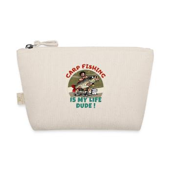 Biggest Carp Fishing Is My Life Dude Humor Trophy - Organic Pouch - nature - Front