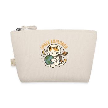 Space Explorer – Kawaii Astronaut Cat - Organic Pouch - nature - Front