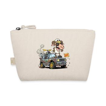 Cartoon Sheep Driver in Off-Road Vehicle - Organic Pouch - nature - Front
