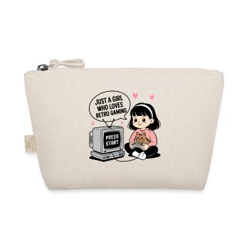 Just a Girl who loves Retro Gaming - Organic Pouch - nature - Front