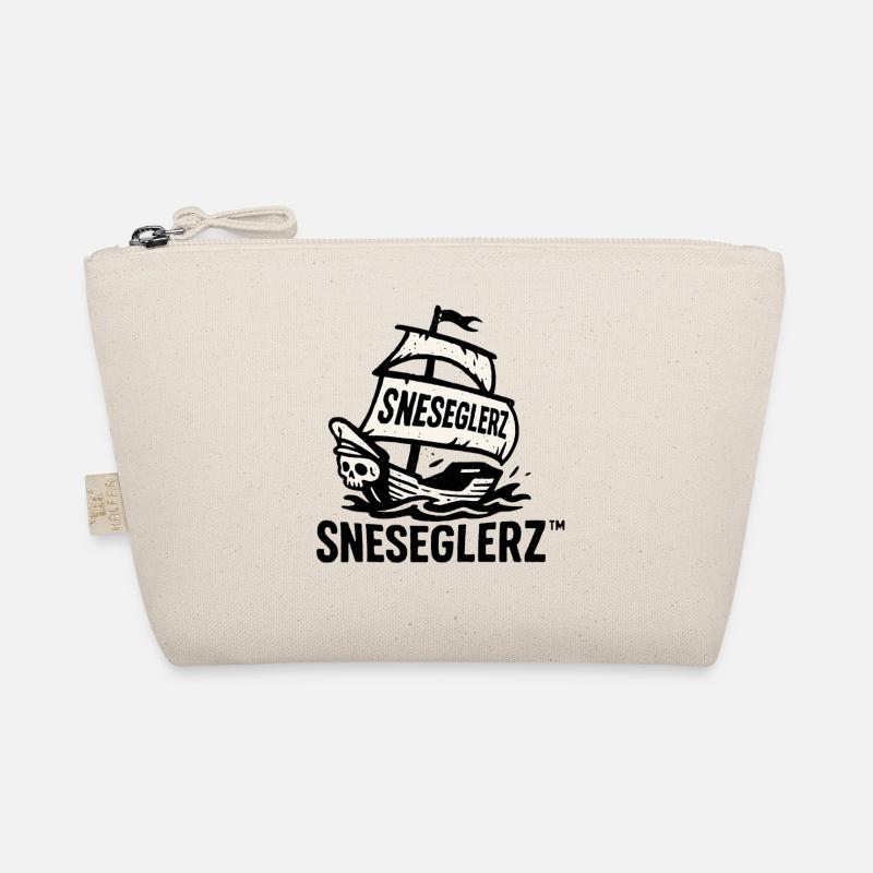 Ship with skull and flag Organic Pouch