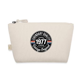 Retro 1977 Vintage Emblem - Organic Pouch - nature - Front