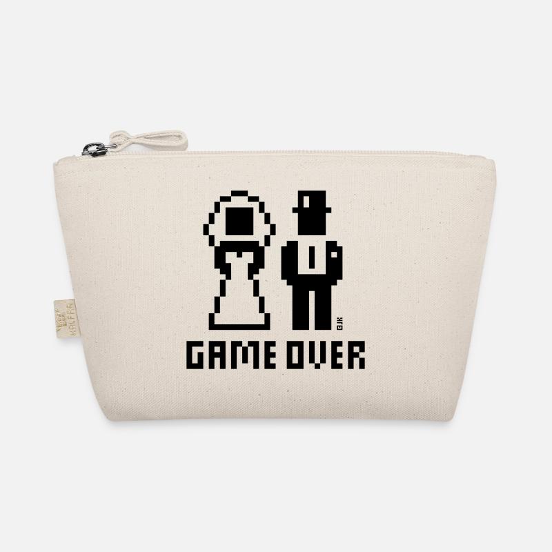 Game Over (Wedding / Stag Party Night / Pixel / B) - Organic Pouch - nature