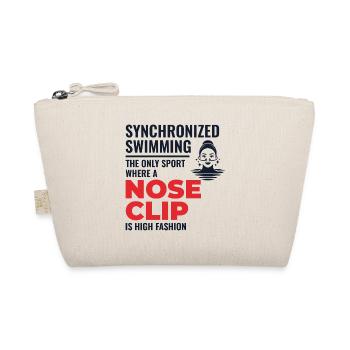 Synchronized Swimming Nose Clip Quote - Organic Pouch - nature - Front