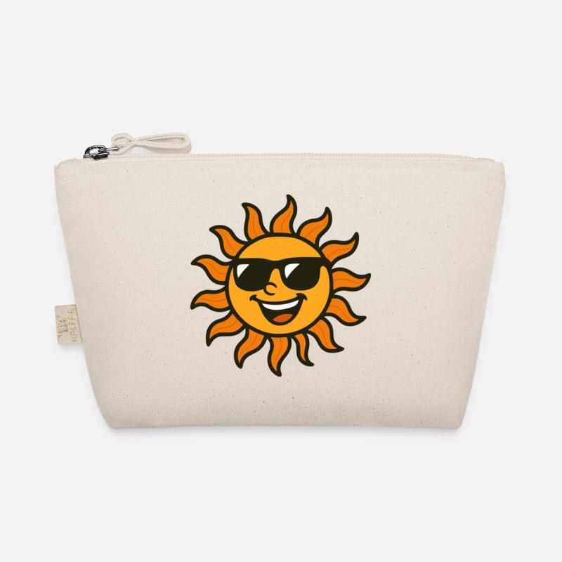 Soleil avec lunettes de soleil noires Trousse biologique