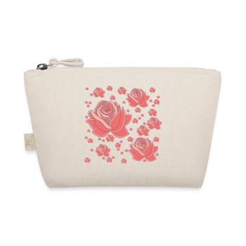 Pastellfarbene ausgefallene Rosen - Bio-Täschchen - Natur - Vorne