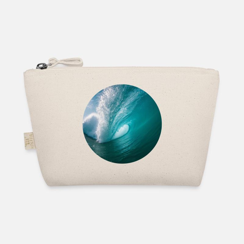 Dynamic ocean wave print Organic Pouch