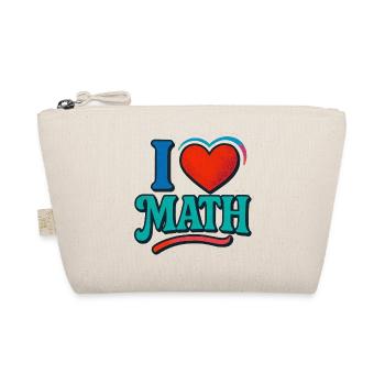 Love for Math Heart Design - Organic Pouch - nature - Front