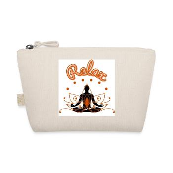 Relaxing Lotus Mindfulness Design - Organic Pouch - nature - Front