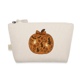Citrouille d’Halloween avec motif de sorcière et de fantôme - Trousse biologique - nature - Devant