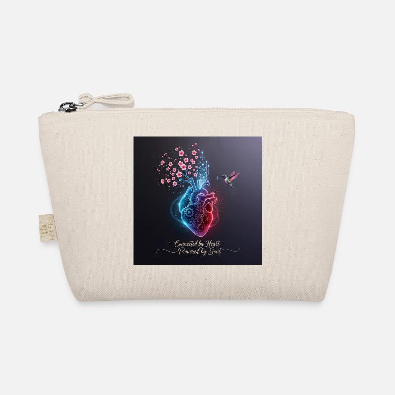 HerZschlag I Ilustration Cherry Blossoms & Hummingbird Organic Pouch