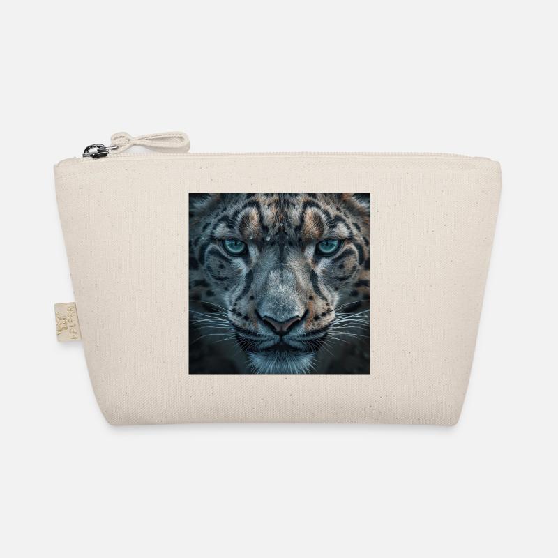 Frosty Leopard Portrait Organic Pouch