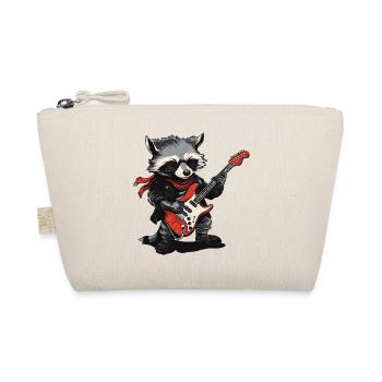 Waschbär Rockmusik - Bio-Täschchen - Natur - Vorne