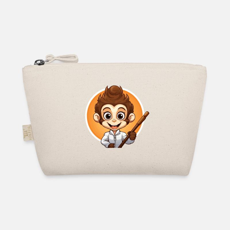Monkey Selfie Stick Organic Pouch