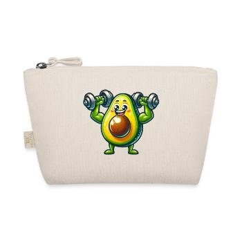 Fitness enthusiast with avocado motif - Organic Pouch - nature - Front