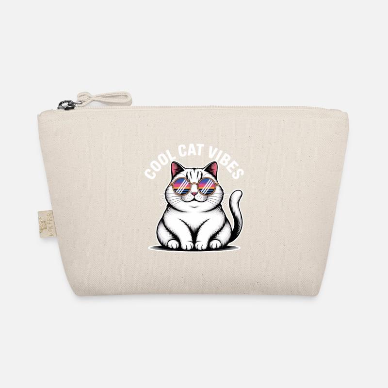 Chat copain avec lunettes Wave Trousse biologique