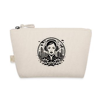 Floral Blossom Bud – Woman, Headphones, Floral - Organic Pouch - nature - Front