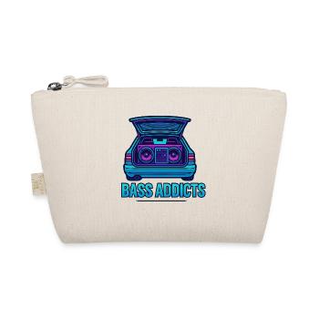 Retro Boombox Bass Addicts Design - Organic Pouch - nature - Front