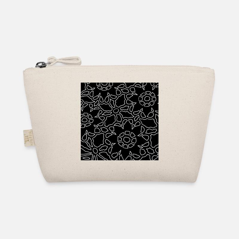 Ingenious Floral Pattern White Black Lace Organic Pouch