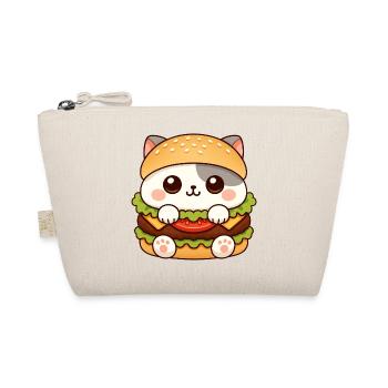 Chat mignon dessin animé burger amateur de restauration rapide - Trousse biologique - nature - Devant