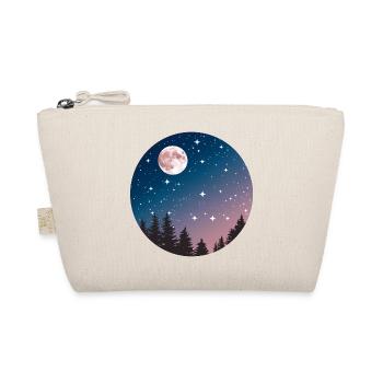 Moonlit Night Sky Tree Silhouette - Organic Pouch - nature - Front