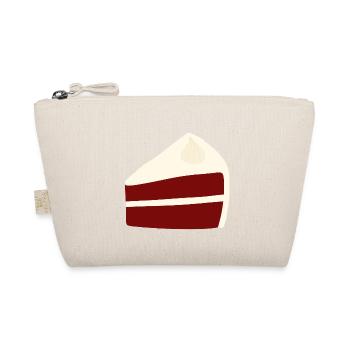 Whimsical Red Velvet Cake Illustration - Organic Pouch - nature - Front