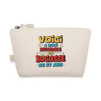 Humor and Party for 57 Years - Organic Pouch - nature - Front