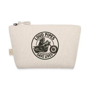Loud Pipes Save Lives Motorcycle Design - Organic Pouch - nature - Front