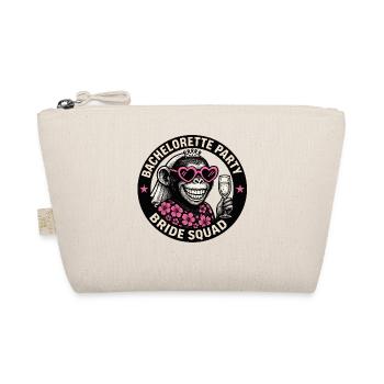 JGA - Bachelorette Affe Brautteam Design - Bio-Täschchen - Natur - Vorne