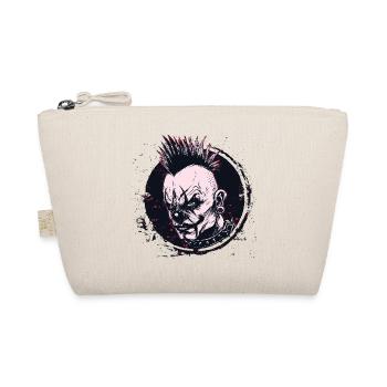 scary mohawk clown - Organic Pouch - nature - Front