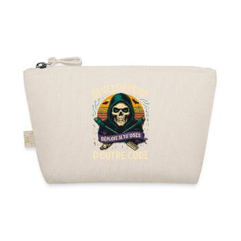Web Developer - Halloween Skull - Organic Pouch - nature - Front