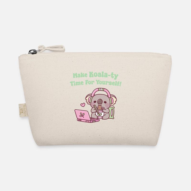 Süßer Koala, der Nudeln isst, machen Koala-Zeit Bio-Täschchen