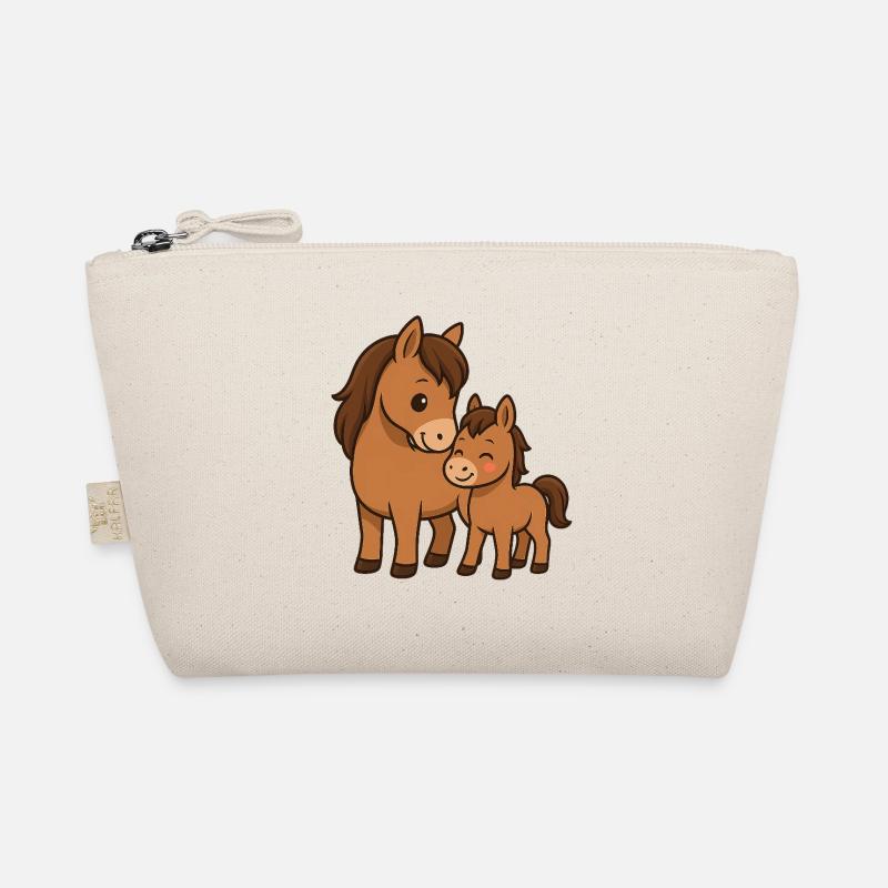 Maman cheval câline son adorable bébé Trousse biologique