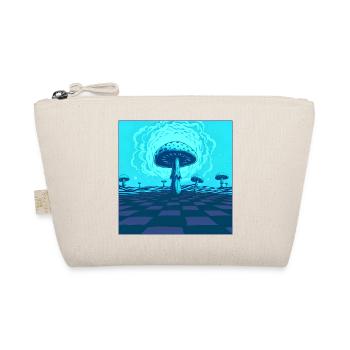 Futuristic Blue Psychedelic Mushroom Scene - Organic Pouch - nature - Front