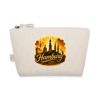 Hamburg Gold City Silhouette Golden Gift - Organic Pouch - nature - Front
