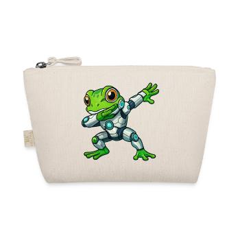 Cool Frosch Cartoon Roboter Cyborg Mech Astronaut - Bio-Täschchen - Natur - Vorne