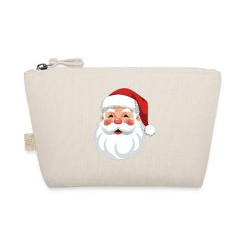 Fröhlicher Santa Claus mit rotem Hut Illustration - Bio-Täschchen - Natur - Vorne