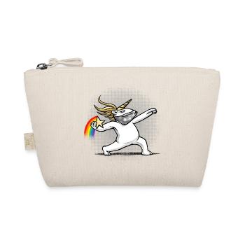 Unicorn throws a rainbow - Organic Pouch - nature - Front