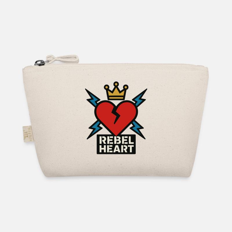 Rebel Heart – Gebrochenes Herz mit Krone Bio-Täschchen