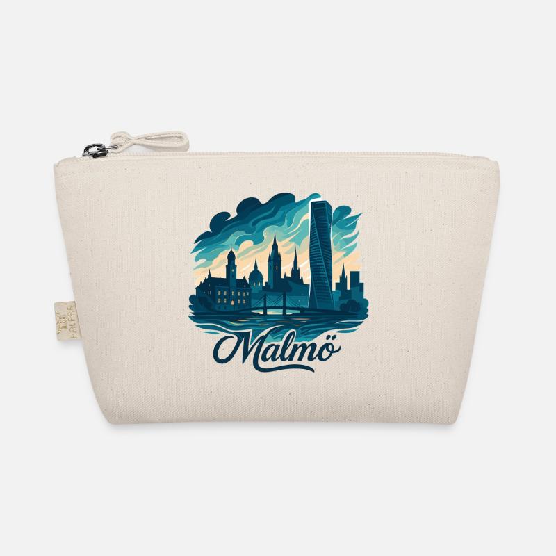 Malmö Stadt Schweden cool maritim Geschenk - Bio-Täschchen - Natur