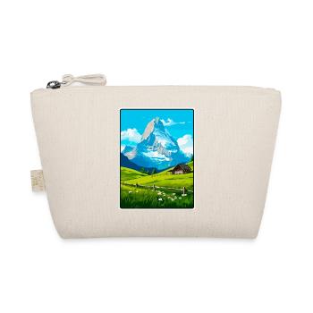 Eiger Switzerland Mountain Landscape Illustration - Organic Pouch - nature - Front