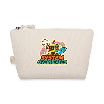 Retro Robot Surf Art Design - Organic Pouch - nature - Front